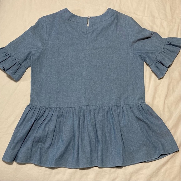 LaRoque Betty B Top Chambray Denim Peplum - Picture 4 of 11